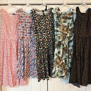 Lot of 5 Retrolicious Dresses Size L